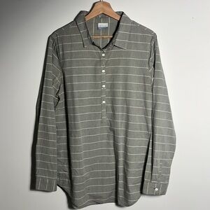 Columbia Striped 1/2 Button Collared Shirt